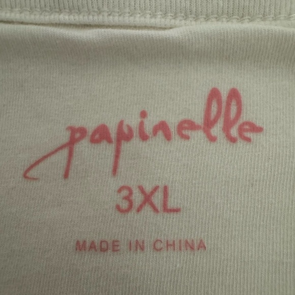 Papinelle Ribbed Shelf Bra Tank with snaps size 3XL Cream/Off White - Picture 6 of 10